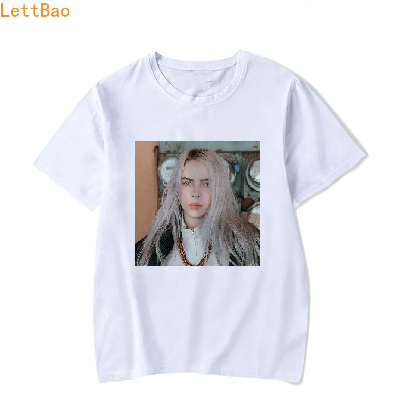 

Streetwear style Billie Eilish T Shirt Men 100% Cotton Short Sleeve Funny Tshirt Homme Fashion Singer Harajuku Shirt Men/Women