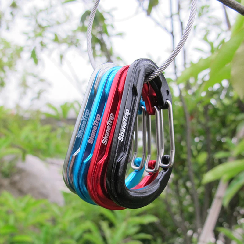 

1Pcs Aluminum Snap Carabiner D-Ring Key Chain Clip Keychain Hiking Camp Mountaineering Hook Climbing Accessories