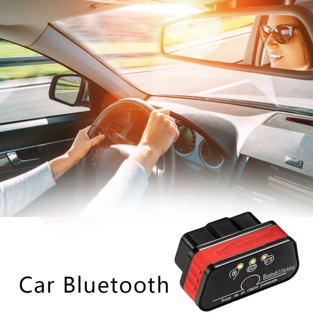 Kw901 elm327 Obd детектор диагностики неисправностей двигателя автомобиля сканер для 12V автомобиля