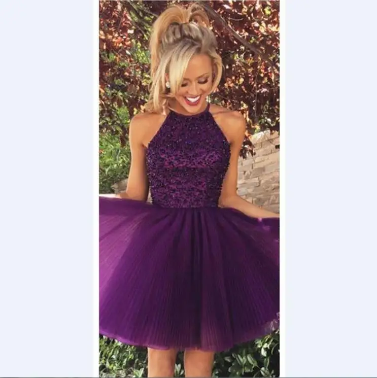 purple cocktail dresses