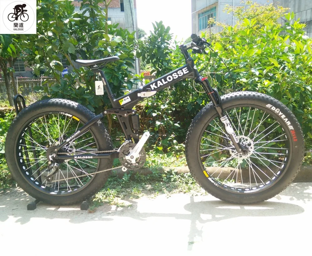 Sale Kalosse Folding  DIY colors  Snow bike  26*4.0  tires Soft-tail mountain  bike   24/27/30 speed     tyre dirt bike 8
