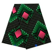 Высокое качество Африканский батик ткань для женщин платье костюм Анкара голландский воск ткань с зеленым принтом в нигерийском стиле ткань из восковой ткани