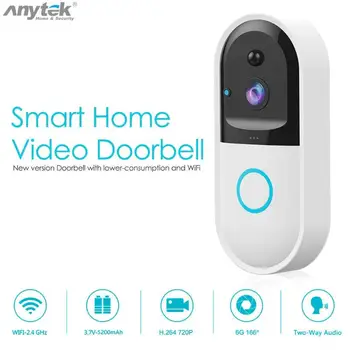 

Anytek B50 Smart IP Video Intercom 720p WiFi Visual Door Phone Doorbell Camera PIR Wireless Security Camera