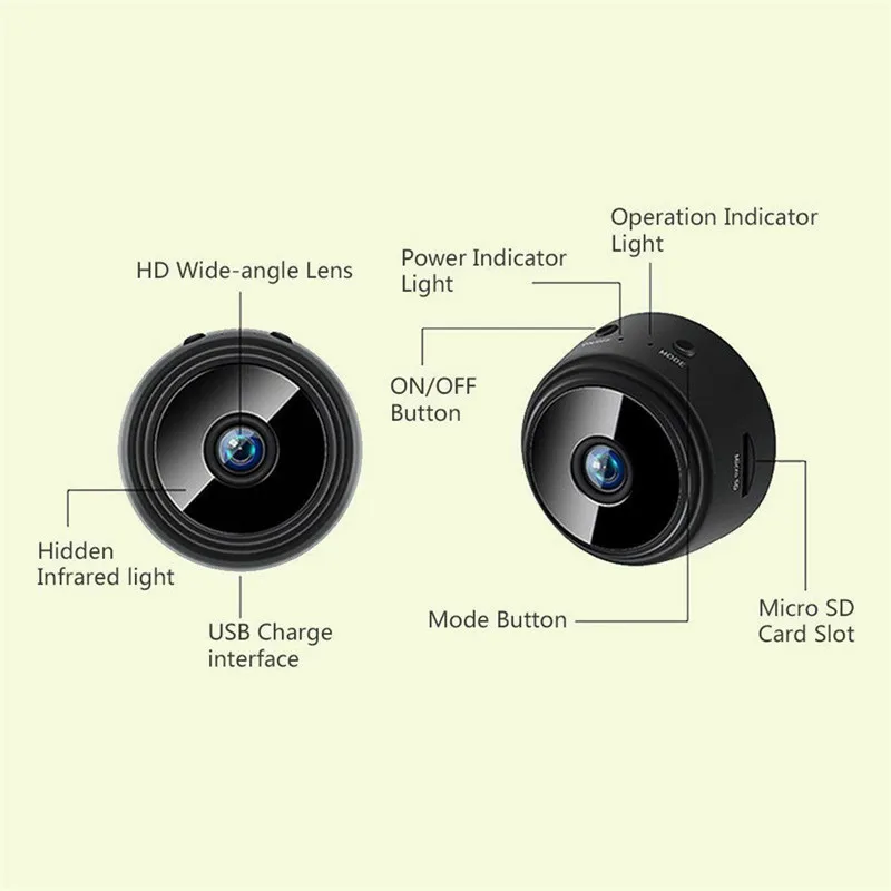 Мини-камера HD 1080P DVR беспроводная Wifi ip-камера Домашняя безопасность ночное видение Удаленная мини видеокамера с держателем 32G TF карта 3D08