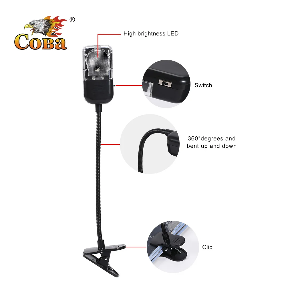 

COBA portable led flood light high power tent light camping lamp built-in battery plastic clip bendable mini night lights