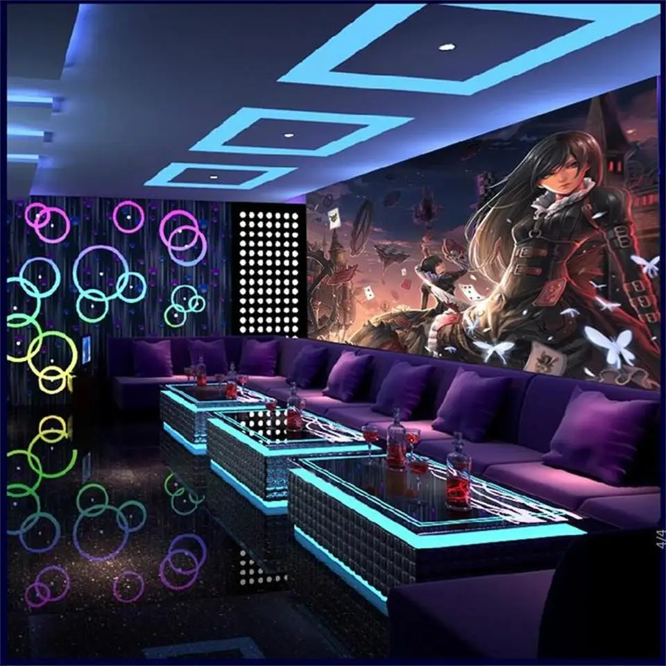 

photo wallpaper custom size living room 3d mural internet bar alice game painting TV background non-woven wallpaper for wall 3d