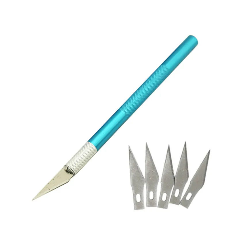 Non-Slip Metal Scalpel Knife Tools Kit Cutter Engraving Craft knives+5pcs Blades Mobile Phone PCB DIY Repair Hand Tools Non-Slip Metal Scalpel Knife Tools Kit Cutter Engraving Craft knives+5pcs Blades Mobile Phone PCB DIY Repair Hand Tools