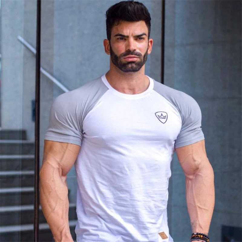 Mens Summer gyms Fitness T-shirt-2