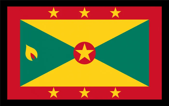 Соединенные Штаты, США, Канада, Куба, гонрас, КостаРика, антиги и Барбуда, Гренада, Мексика, Национальный флаг, баннер 21*14 см - Цвет: Z5052 Grenada
