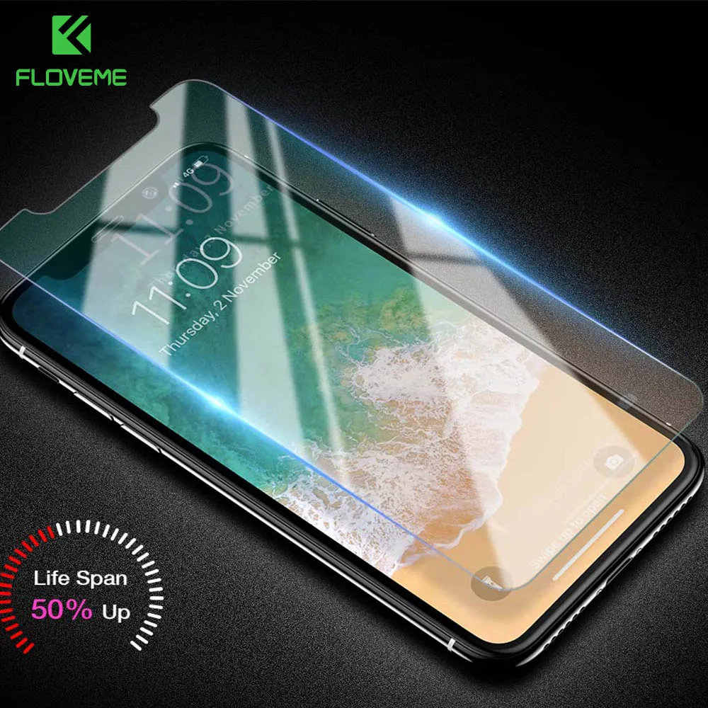 FLOVEME Screen Protector For iPhone 6 6S 7 8 Plus Protective Glass 2.5D