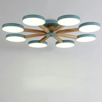 

Nordic Colourful Led Ceiling Lamps Wood Atmosphere Plafonnier led for bedroom dining room Modern Simple Lamparas de techo