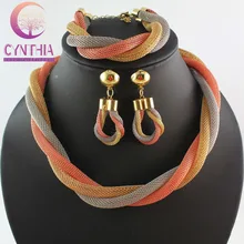 Африканский Модный золотой цвет большой тяжелой партии ожерелье набор украшений для костюма ювелирные изделия WB-2114