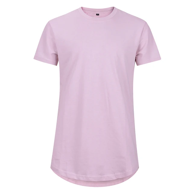 Mens Extra Long T Shirts Extended Elongated Curved Hem Hip Hop Long