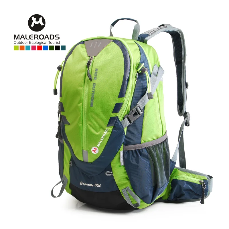 Maleroads велосипедная сумка, велосипедная сумка, рюкзаки, дорожная велосипедная сумка, ранец для езды, бега, спортивный рюкзак, рюкзак для езды, 30л - Цвет: Fruit Green 30L