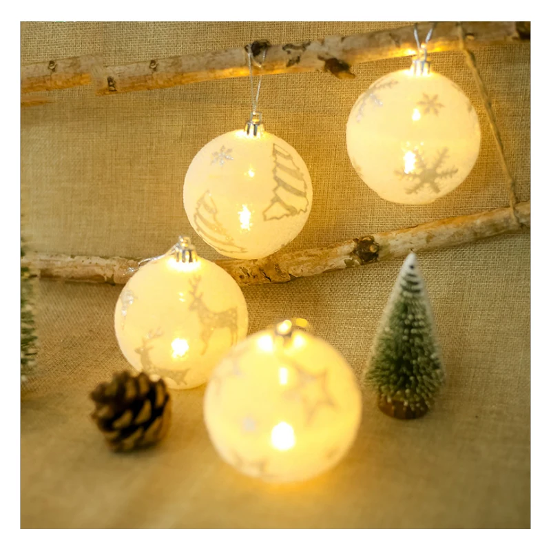

Christmas Decorative Pendant Christmas Tree Innovative Tree Decorations Christmas printing creative luminous ball