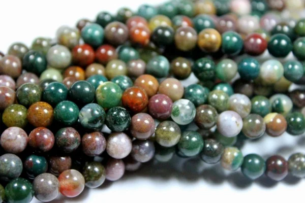 Pcs Gemstones DIY Jewellery Making Crafts Fancy Jasper Round Beads 6mm Mixed 60