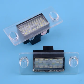 

CITALL New 2pcs 18 LED 12V DC 2 pin Plastic License Plate Lights Tail Lamp 5000H for Audi A4 B5 1995 1996 1997 1998 1999-2001