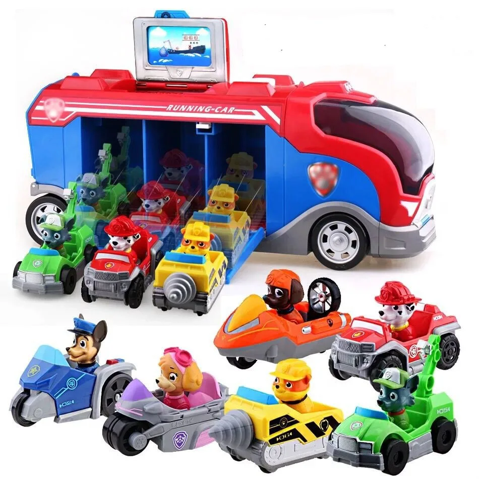 Paw Patrol Dog Toy Big Bus Set Summoner Deformation Anime Figure Anime Figure Patrulla Canina PVC Model Toys for Children Gift Paw Patrol Dog Toy Big Bus Set Summoner Deformation Anime Figure Anime Figure Patrulla Canina PVC Model Toys for Children Gift