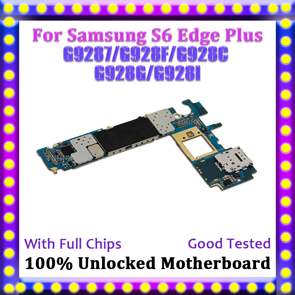 

TDHHX Original Unlocked Mainboard For Samsung Galaxy S6 Edge Plus Motherboard G9287 G928F G928C G928G G928I With Android System