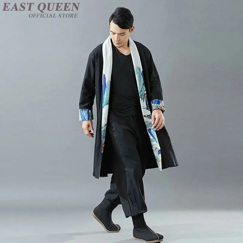 Traditional chinese dress men asian clothes wing chun clothing oriental robe chinese traditional costume KK2231 Y