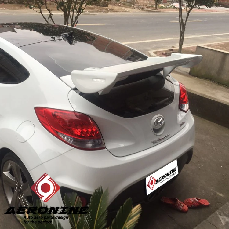 

For Hyundai Veloster 2011-2017 Rear Wing Spoiler, Trunk Boot Wings Spoilers Gray primer resin fibre Screw installation