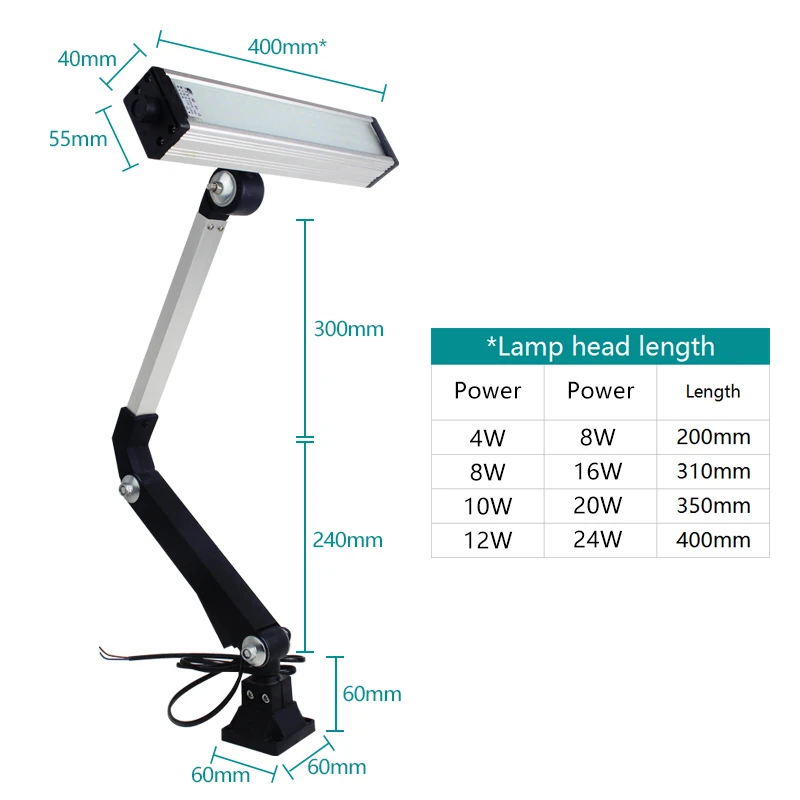 Промышленный светодиодный рабочий светильник 220 В 8 Вт гаражный токарный станок с ЧПУ Светильник ing взрывозащищенный светильник высокого отсека фрезерный швейный светильник