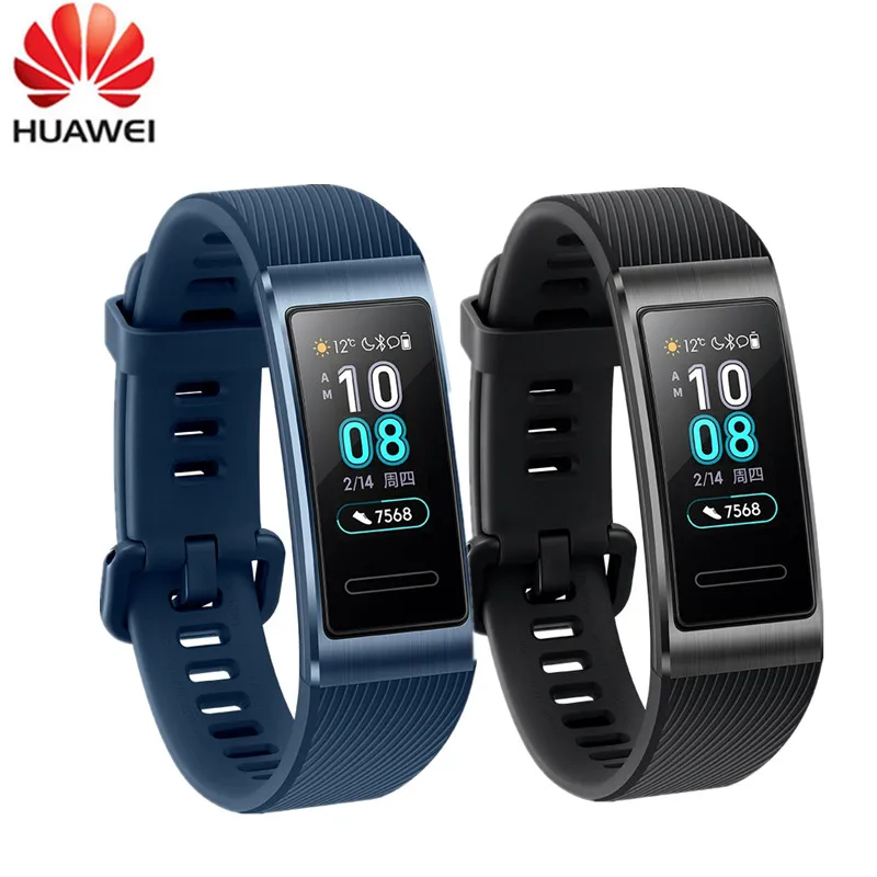 

Original Huawei Band 3 Pro GPS Amoled 0.95' Color Display Touchscreen Metal Frame Swim Stroke Heart Rate Sensor Sleep Smart Band