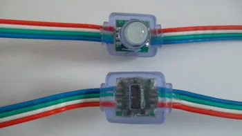 

Flat back Square 12mm LPD6803 pixel led rgb module light,digital full color led module,50LEDs/string,DC5V input,Waterproof IP66