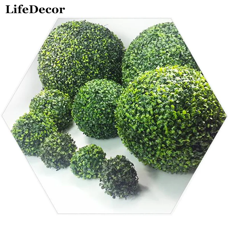 Artificial Green Grass Plants Balls Home Garden Decor Hanging