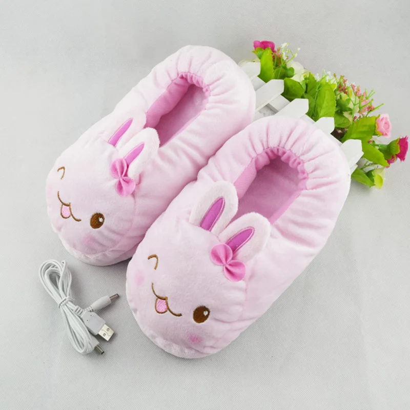 CuddlyIIPanda/Новинка года; зимние женские домашние тапочки с USB; Pantufa; домашние тапочки из хлопчатобумажной ткани с героями мультфильмов; Kawaii Totoro; домашние тапочки для спа - Цвет: Type 2