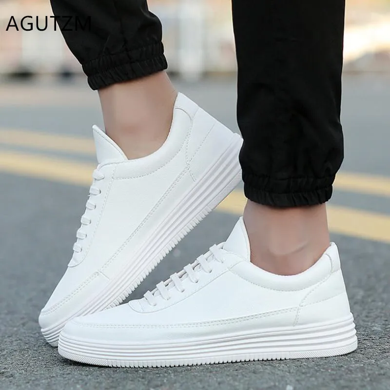 

AGUTZM Men shoes New spring men's casual shoes low tide Fashion Lace-Up men's Flat shoe Breathable Hard-wearing Sneakers Y568