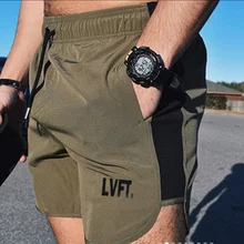 Шорты для мужчин фитнес мышцы быстросохнущие спортивные штаны для улицы Фитнес Бег упражнения Новинка