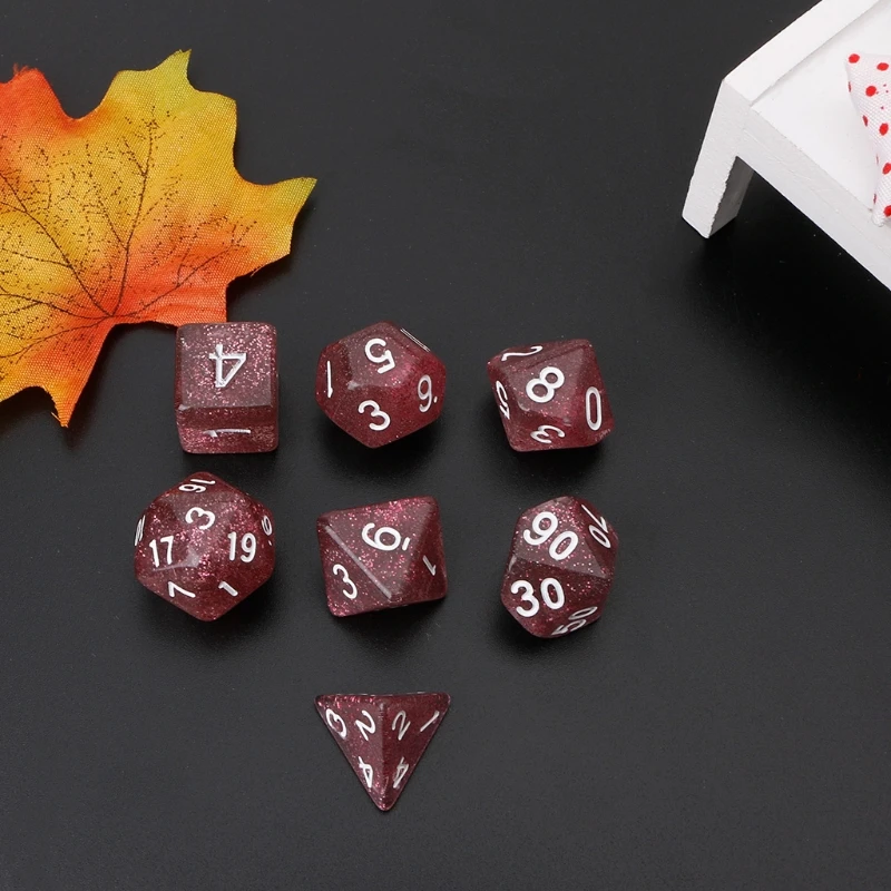 Мерцающие многогранные кости для Dragon Pathfinder D20 D12 D10 % D8 D6 D4 7 шт./компл. кубики|Кубики|