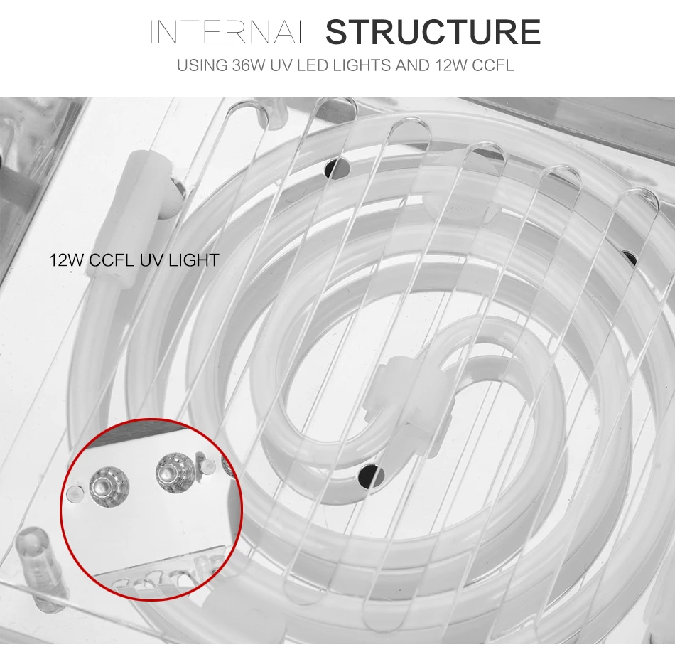 Профессиональный 48 Вт CCFL Светодиодный УФ-светильник, лампа для сушки ногтей, Гель-лак для отверждения ногтей, лампа для сушки с Индукционным таймером