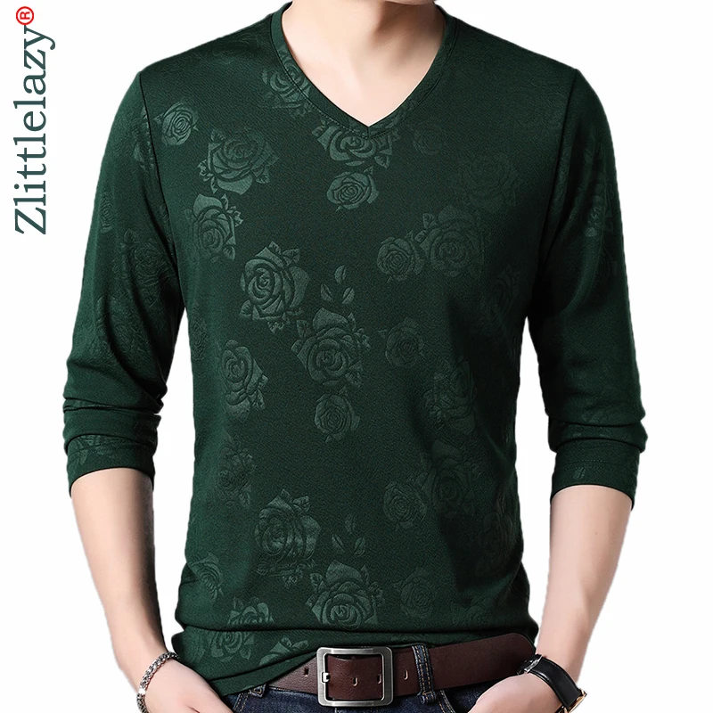 

2019 brand casual spring flower long sleeve t shirt men streetwear tshirt fashion fitness t-shirt jersey mens tee shirts 10921