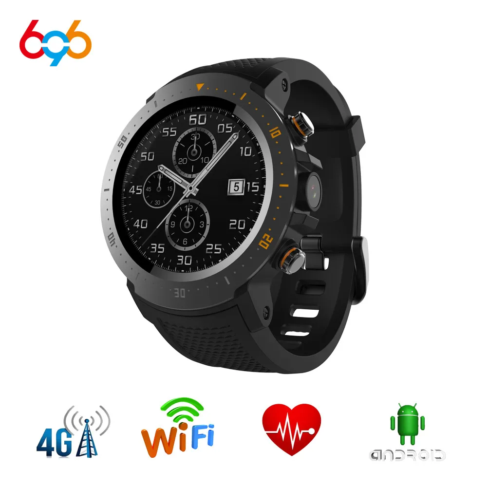 696 A4 Смарт часы Android 7.1MTK 6739 GPS Bluetooth Wi Fi SmartWatch частоту сердечных сокращений с Камера