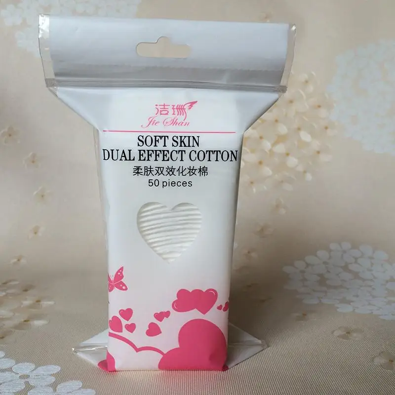 

DSstyles 50pcs Facial Cleansing Cotton Pads Non-woven Makeup Remover Pad Square Soft Makeup Pads Make Up Wipes Beauty Tools