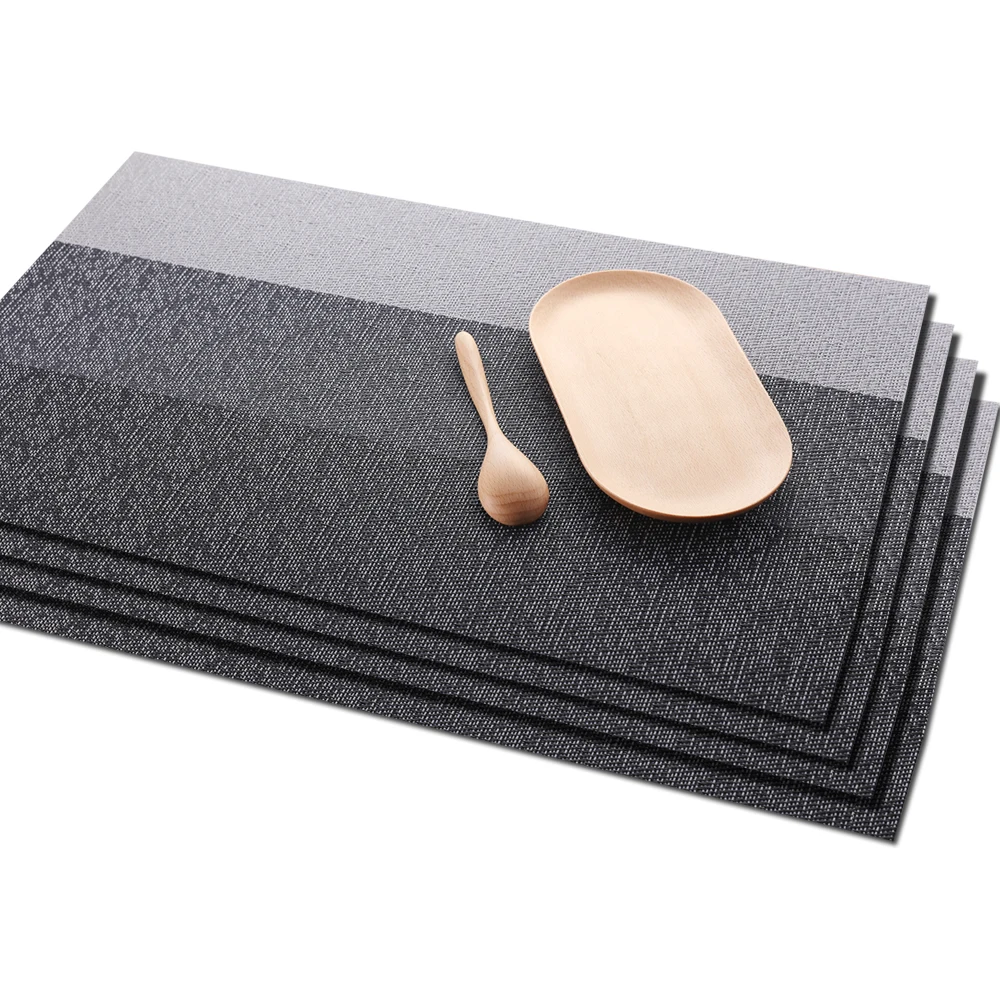 PVC Placemat Non Slip Plastic Table Mat Water proof Dining Place Mats