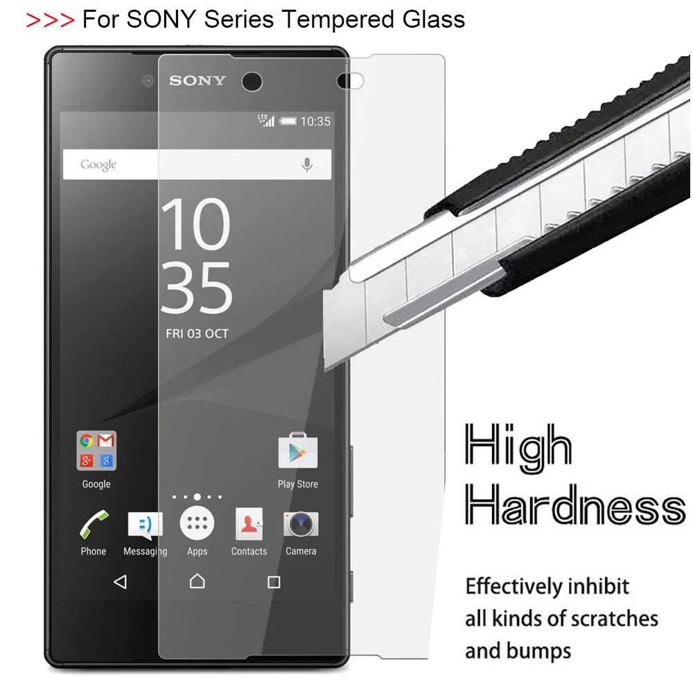 

2.5D 9H Tempered Glass For SONY Xperia XA XA1 ULTRA C3 C4 C5 E4 E4G E5 Screen Protector For SONY M2 M4 M5 Protective Film Glass