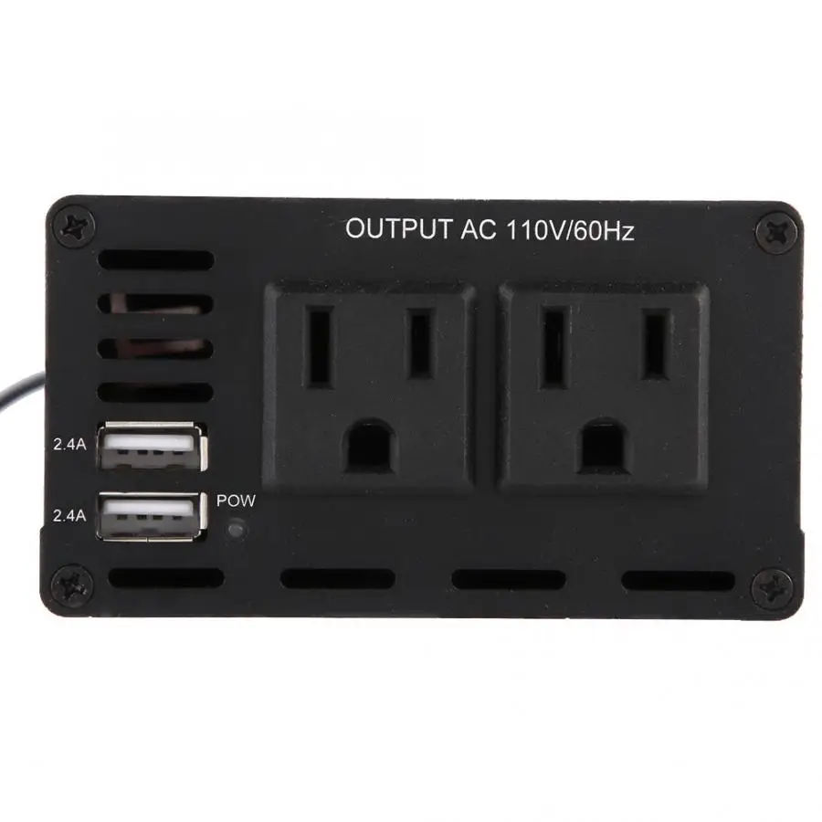 Автомобильный преобразователь мощности 300 Вт DC12V к AC110V адаптер двойной usb зарядный порт przetwornica Автомобильный Инвертор автомобильный аксессуар