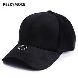 Peekymoce 2017 Зима Мужская сплошной кольцо шляпы бейсболка мужские и женские замшевые Snapback Шапки Casquette Gorras 5 панель хип-хоп Cap