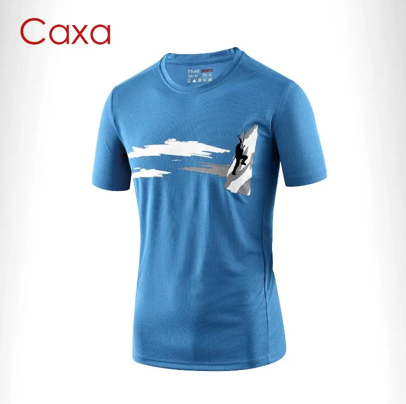 

CAXA Men's Summer Outdoor Fast Drying Breathable Hiking T-shirts Short Sleeve Sports Gym Fitness Running Climbing T Shirts