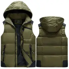 Тип осенне-зимний мужской жилет на утином пуху теплая большая свободная повседневная без рукавов модная мужская одежда больших размеров L XL 2XL3XL 4XL 5XL