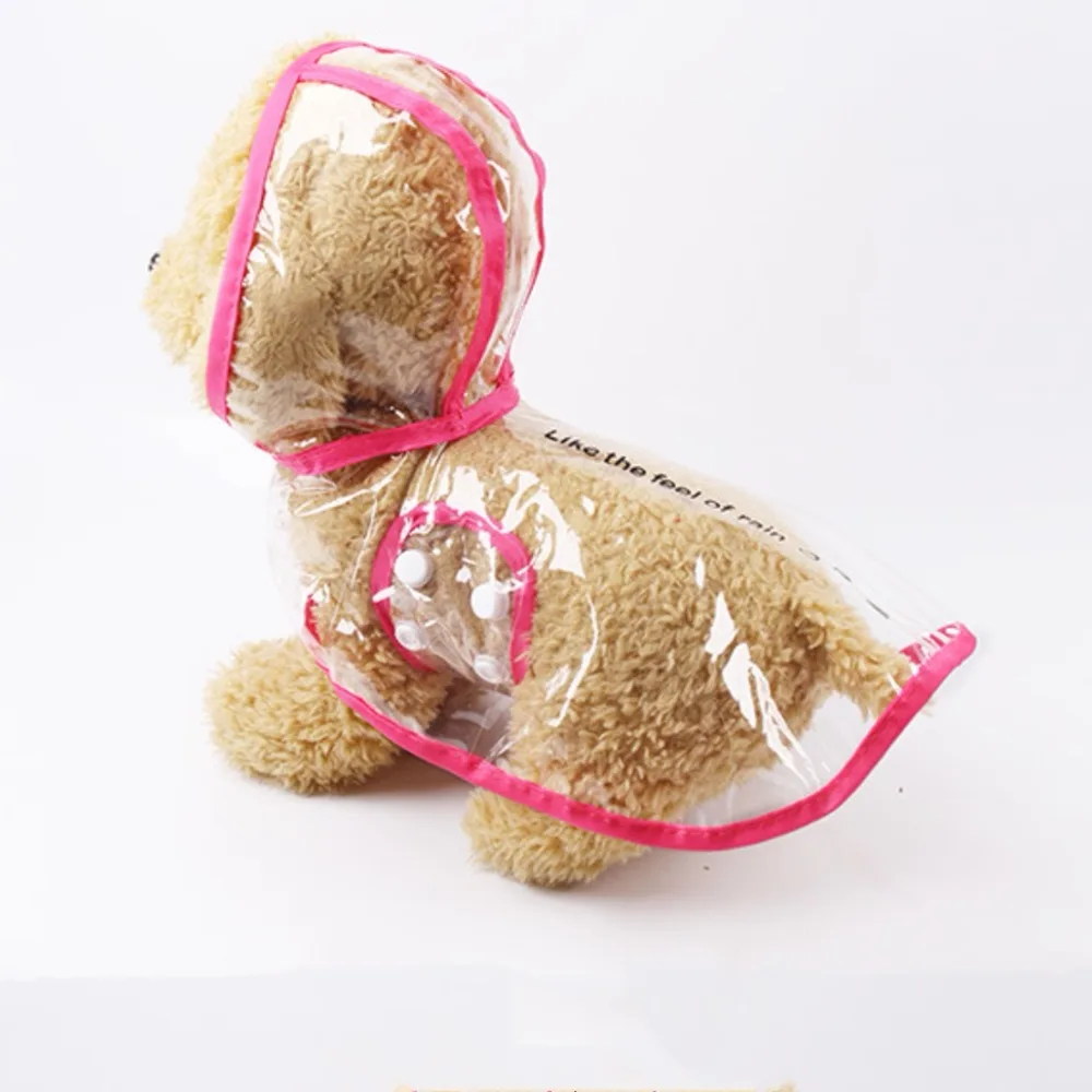 Дождевик для собак прозрачный ветрозащитный водонепроницаемый Одежда для домашних животных