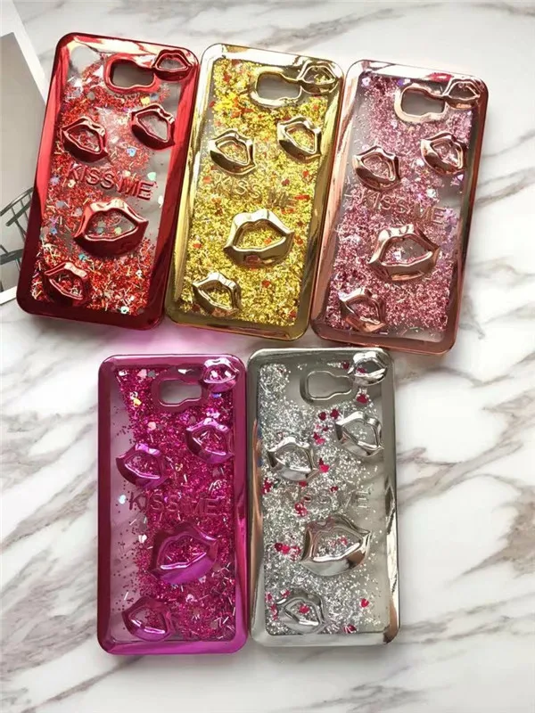 

Sexy Lips Quicksand Dynamic glitter TPU+PC Phone Case Cover For Samsung S8 S9 Plus J1 J2 J3 J5 J7 Grand Prime 2016 2017