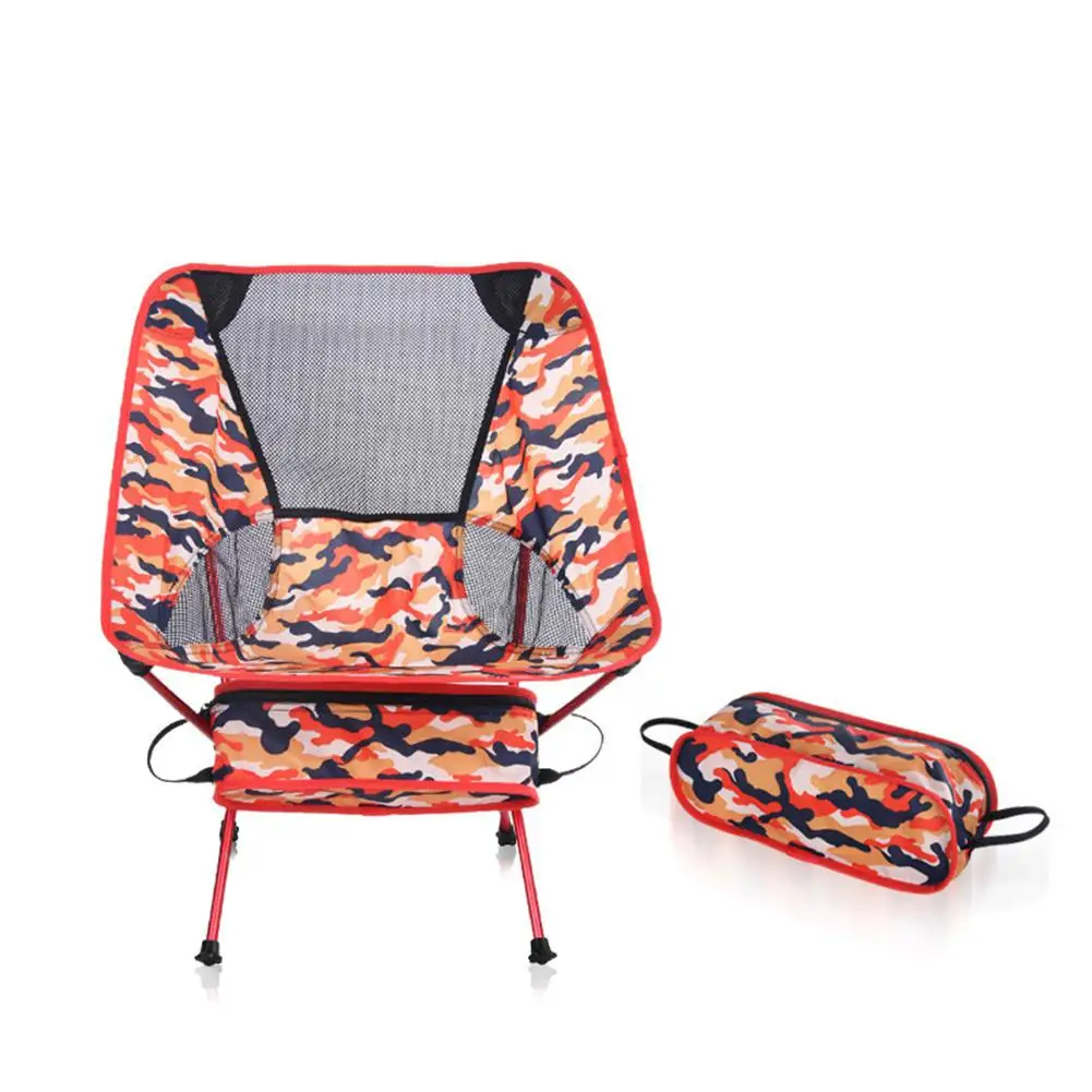 HobbyLane портативный складной стул с Луной, стул для рыбалки, кемпинга, стул для барбекю, складной Расширенный походный стул, садовая Сверхлегкая офисная мебель - Цвет: red