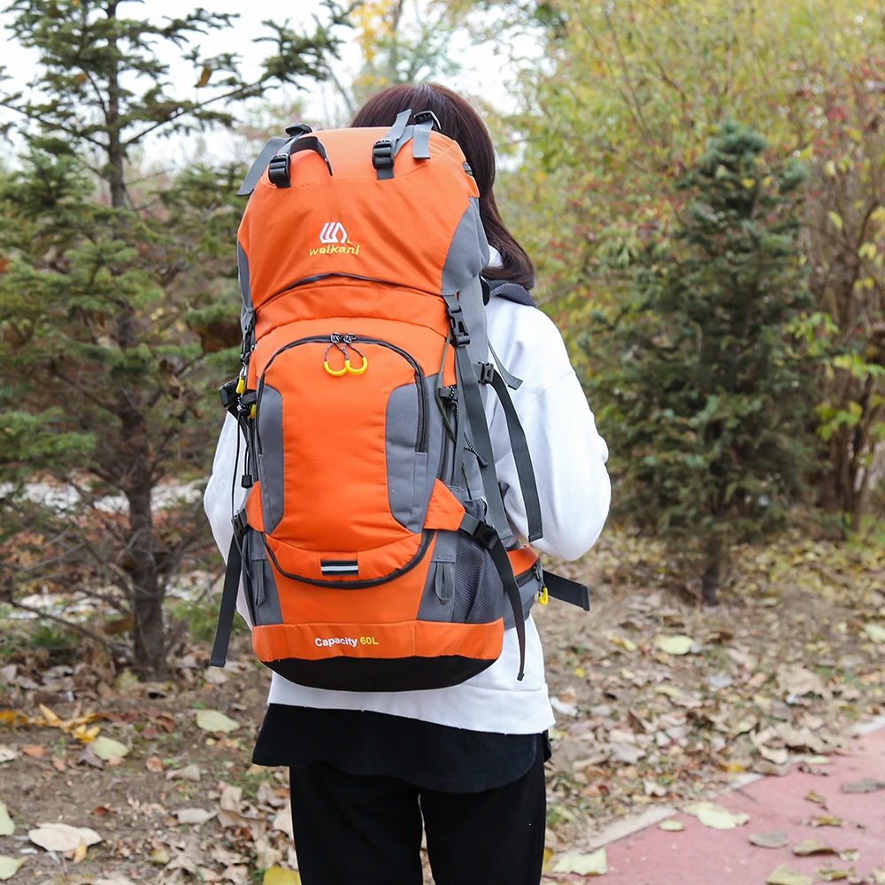 60L водонепроницаемые Рюкзаки для походов, альпинизма, велоспорта, рюкзаки для активного отдыха, спортивная сумка с дождевиком