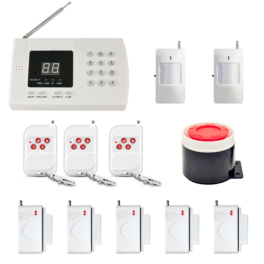 Remote Control Voice Prompt Wireless PIR Home Security Burglar Alarm