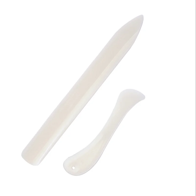 

2pcs Portable Natural Bone Folder Tool for Scoring Folding Creasing Paper Leather Crafts for Handmade Leathercraft Tool