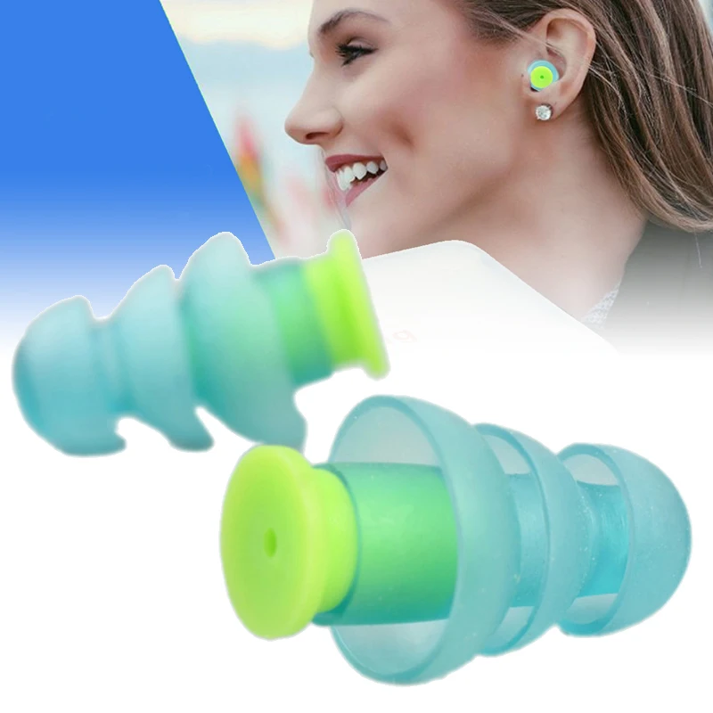 

Mayitr 1 Pair Noise Cancelling Hearing Protection Earplugs For Concerts Musician Motorcycles Reusable Silicone Ear plugs